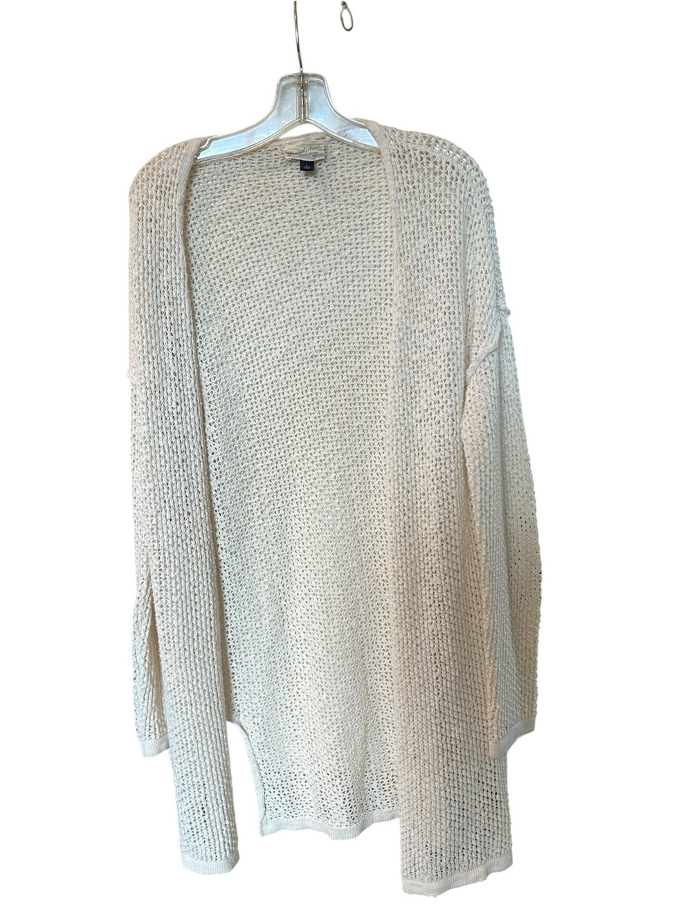 Universal Thread Light Cream Open-Weave Duster Cardigan
